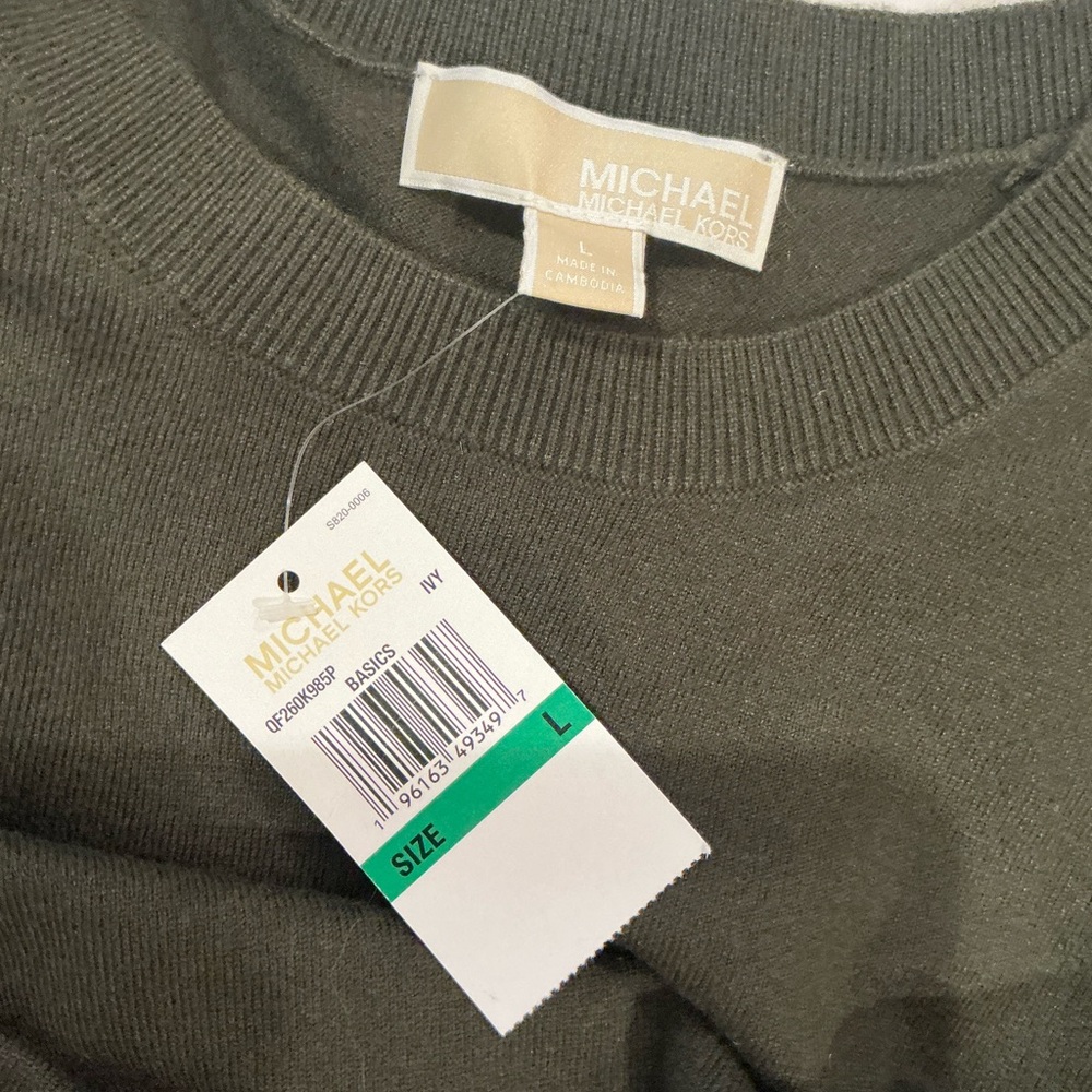 MICHAEL Michael Kors Olive Button-Accent soft sweater - Picture 7 of 8